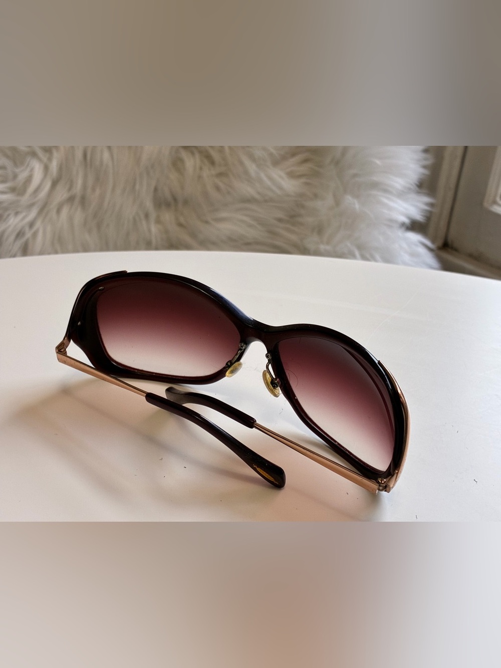 Oliver Peoples Women's Brown Gradient Oversized Sunglasses